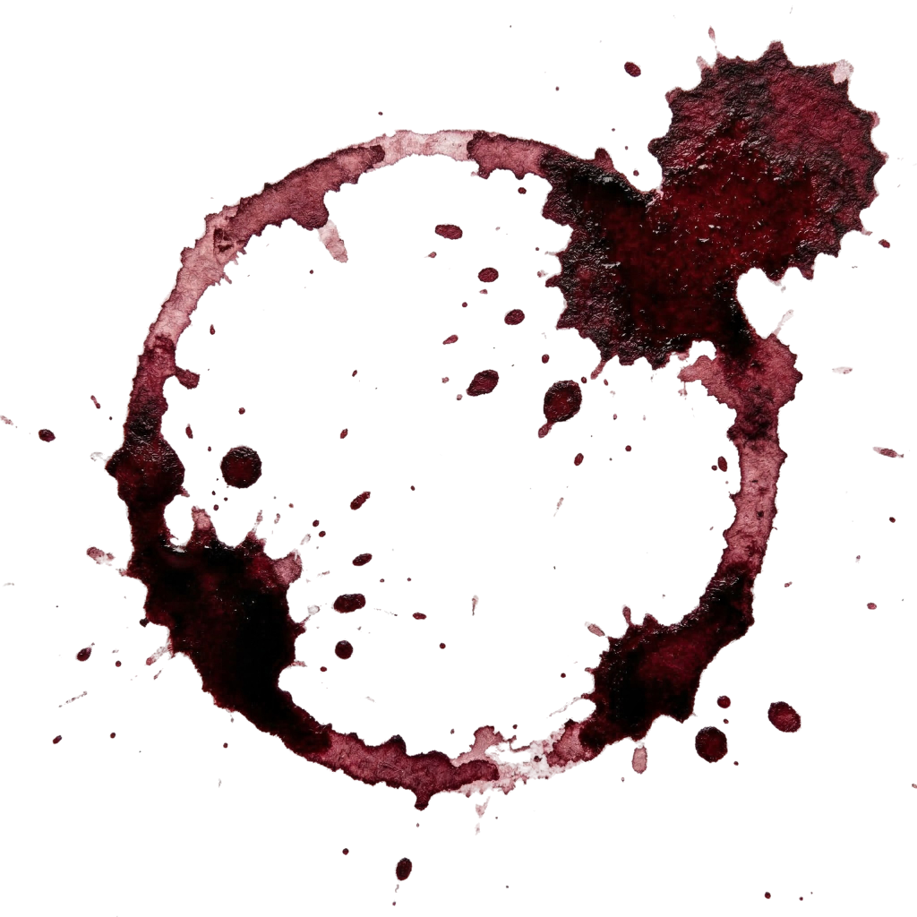 Red wine ring stain
